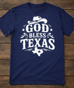 Alternative view of God Bless Texas T-Shirt